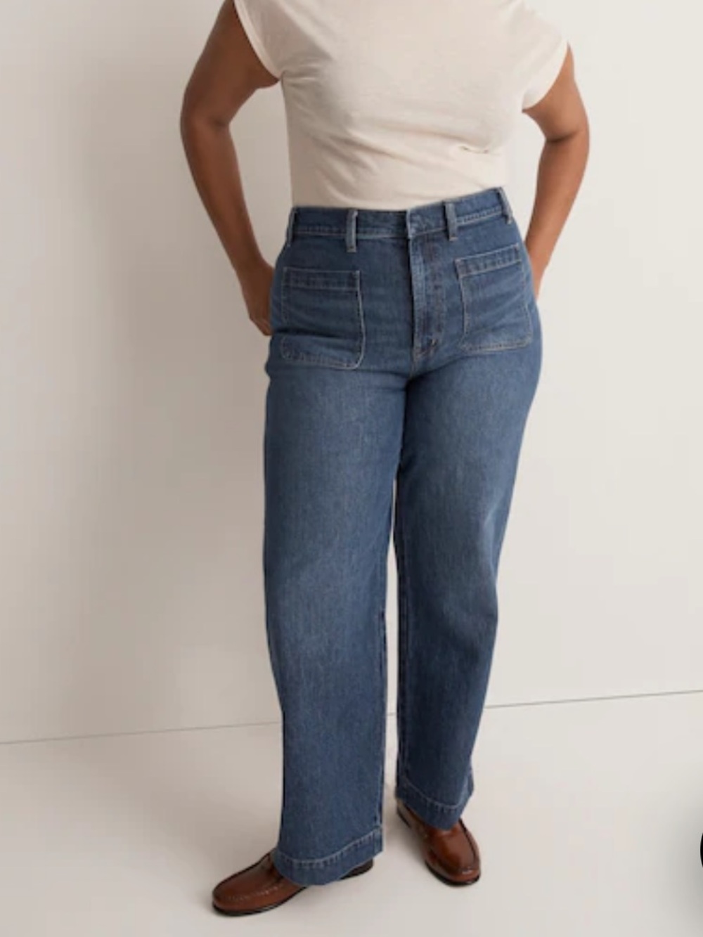 Madewell The Perfect Vintage Wide-Leg Jean Keller Wash Pocket Edition NJ251 33 - Picture 2 of 11